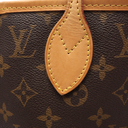 ネヴァーフルMM モノグラム ショルダーバッグ トートバッグ PVC レザー ブラウン ルイヴィトン バッグ LOUIS VUITTON
