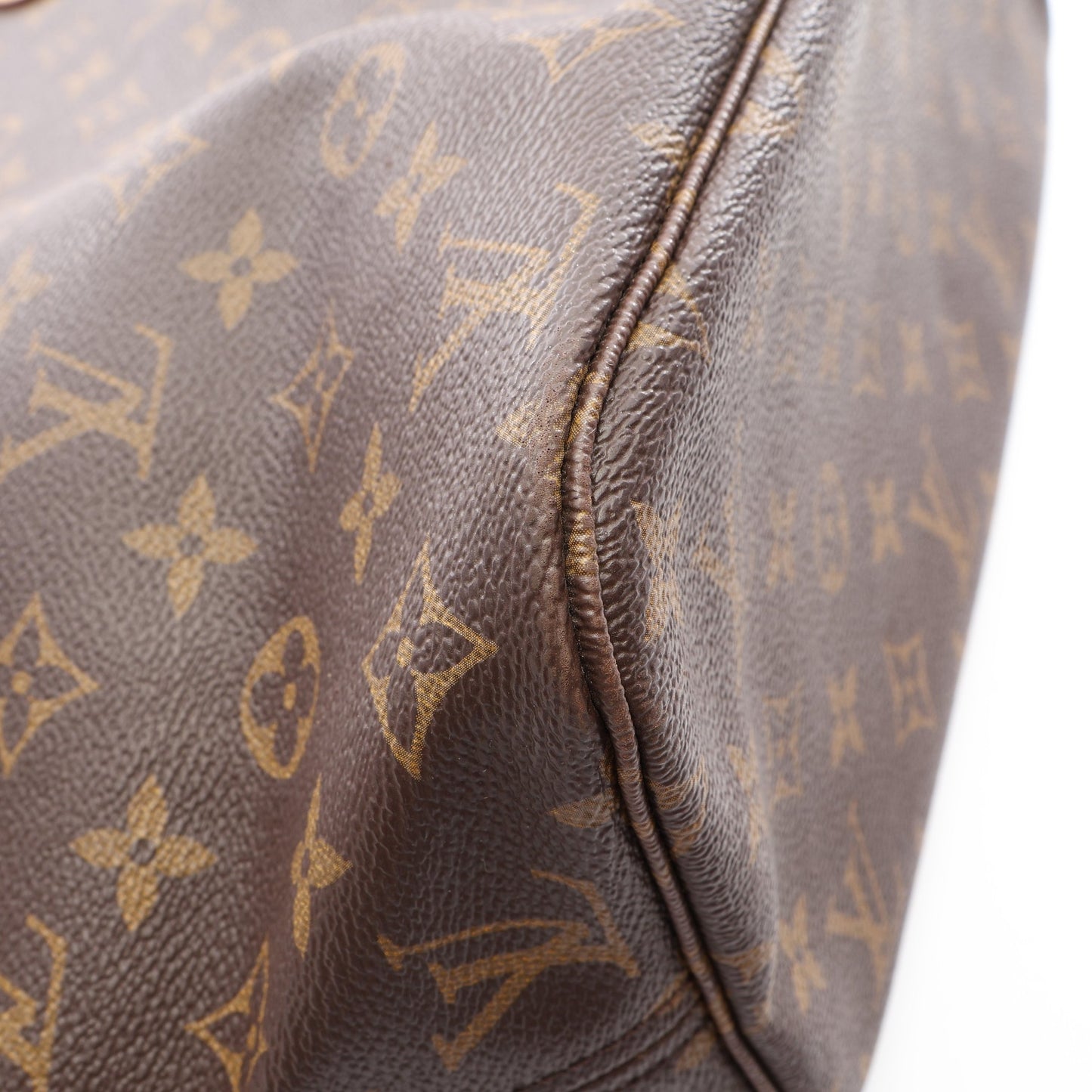 ネヴァーフルMM モノグラム ショルダーバッグ トートバッグ PVC レザー ブラウン ルイヴィトン バッグ LOUIS VUITTON