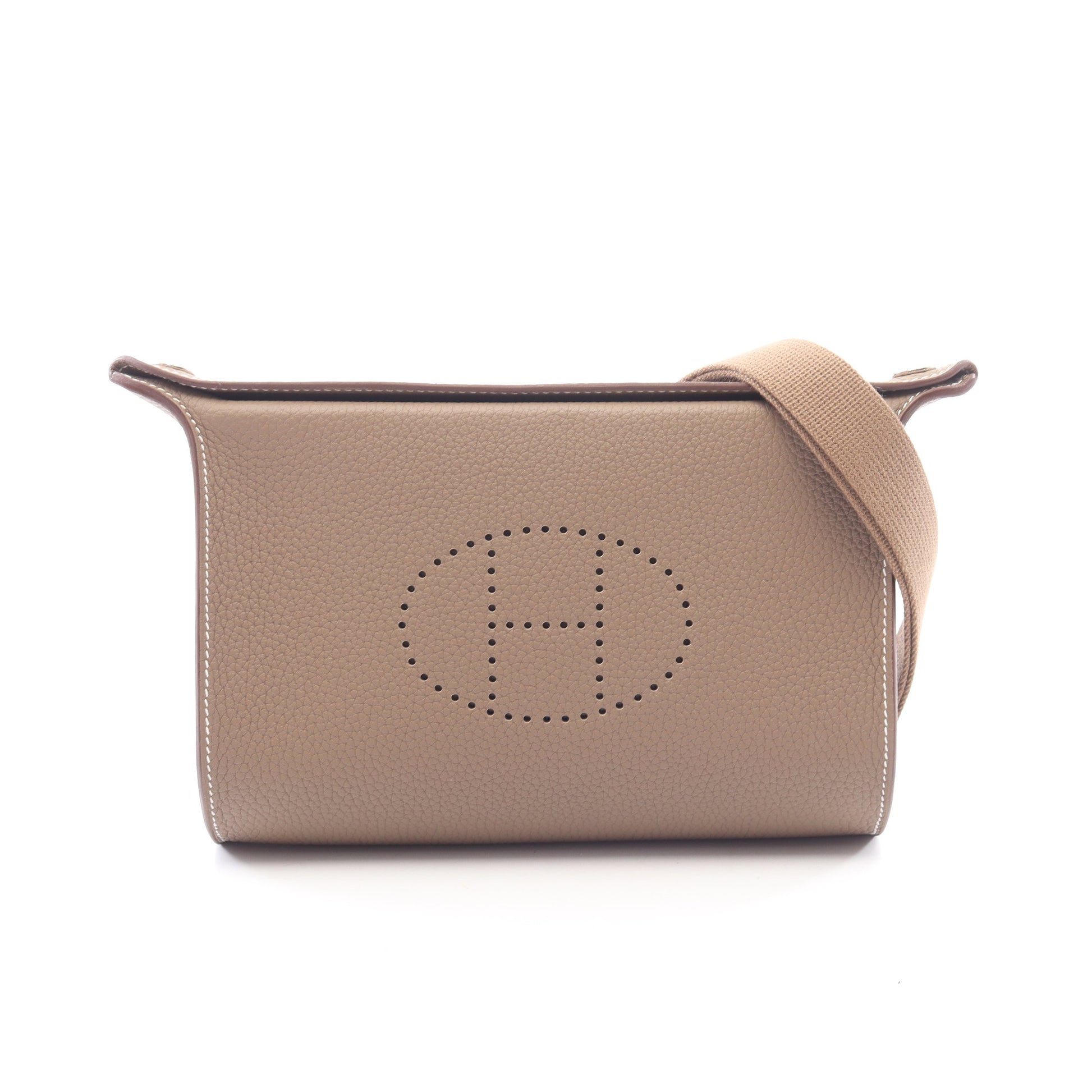 ヴィド ポッシュ エトゥープ ショルダーバッグ トゴ グレーブラウン シルバー金具 G刻印 エルメス バッグ HERMES
