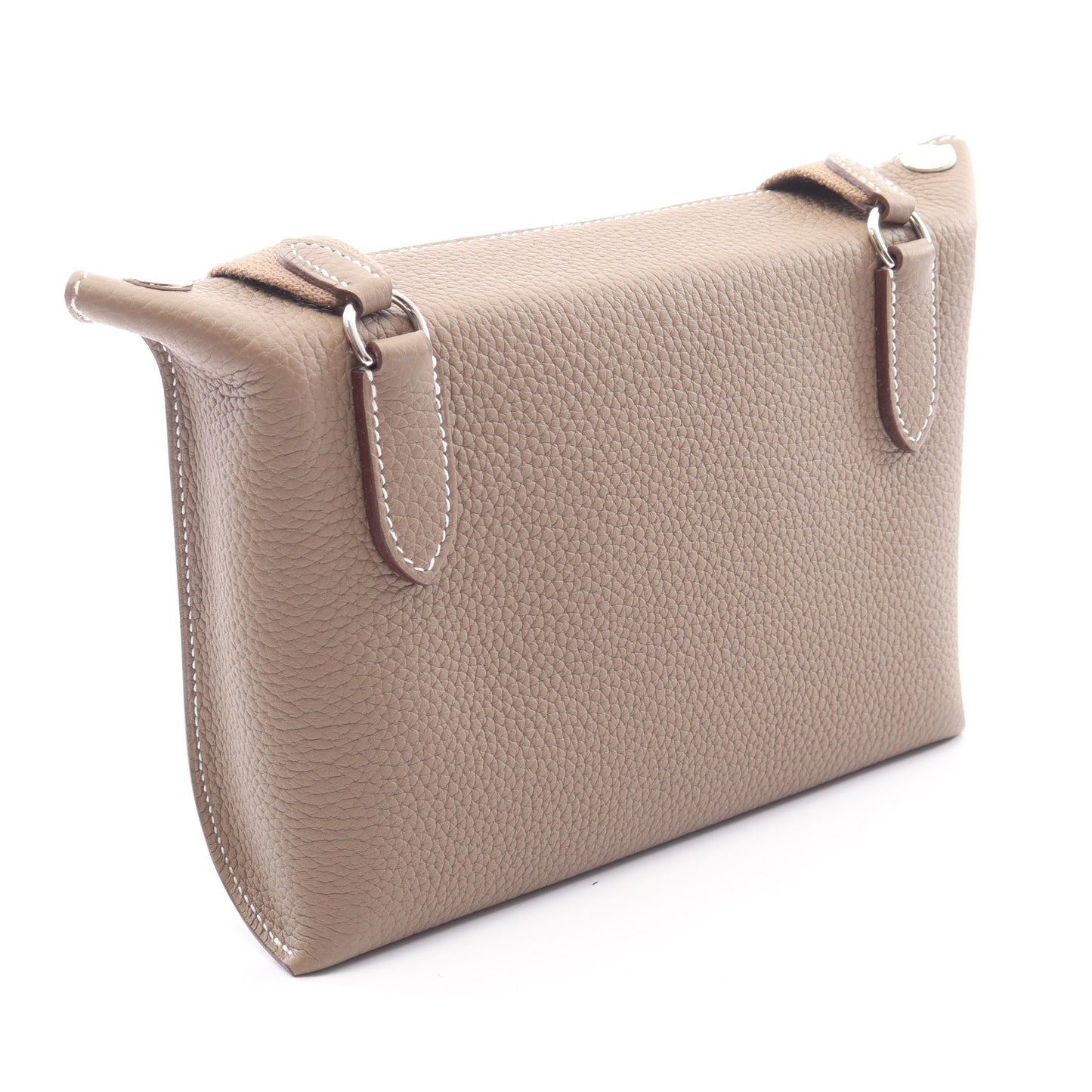 ヴィド ポッシュ エトゥープ ショルダーバッグ トゴ グレーブラウン シルバー金具 G刻印 エルメス バッグ HERMES