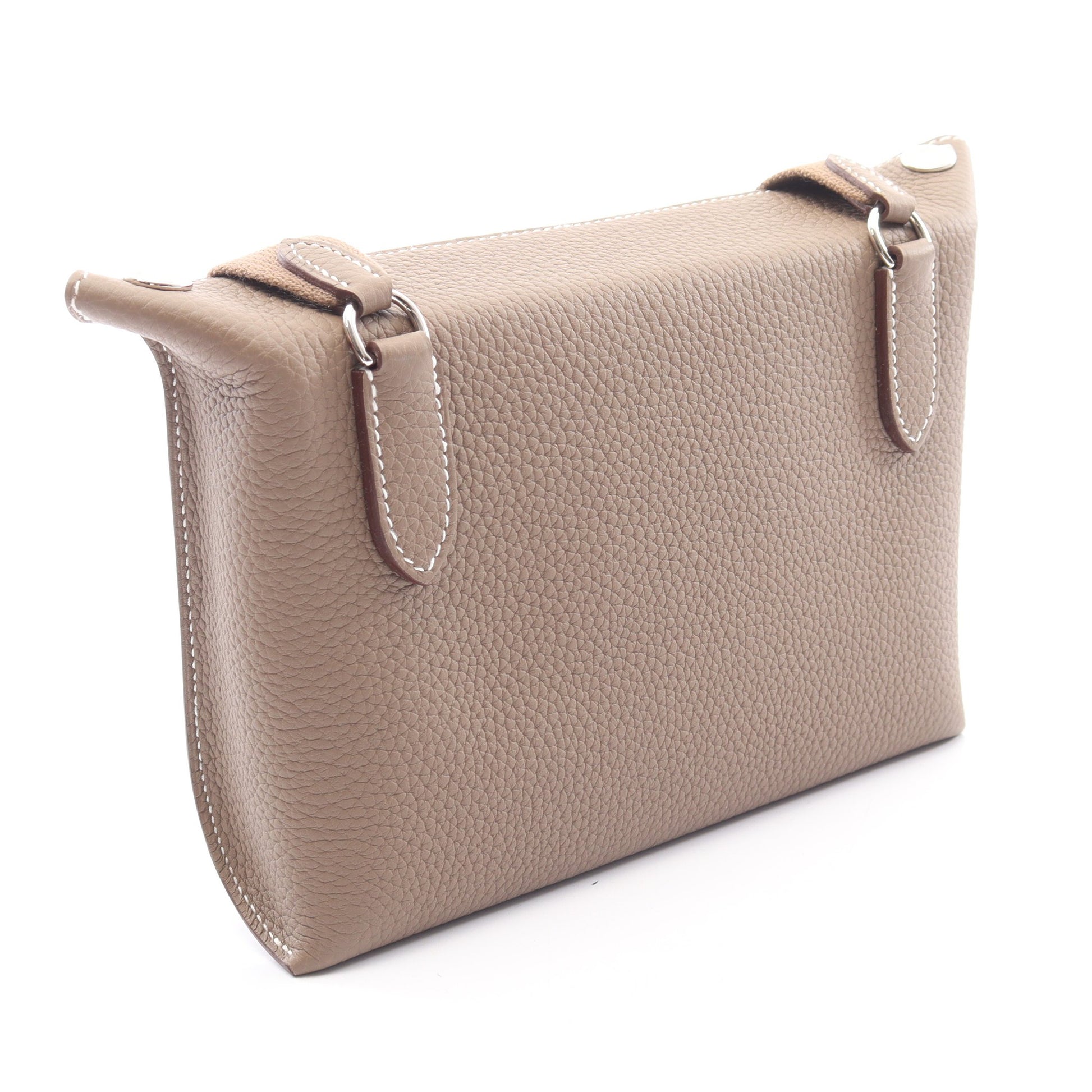 ヴィド ポッシュ エトゥープ ショルダーバッグ トゴ グレーブラウン シルバー金具 G刻印 エルメス バッグ HERMES