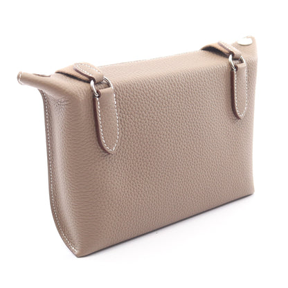 ヴィド ポッシュ エトゥープ ショルダーバッグ トゴ グレーブラウン シルバー金具 G刻印 エルメス バッグ HERMES
