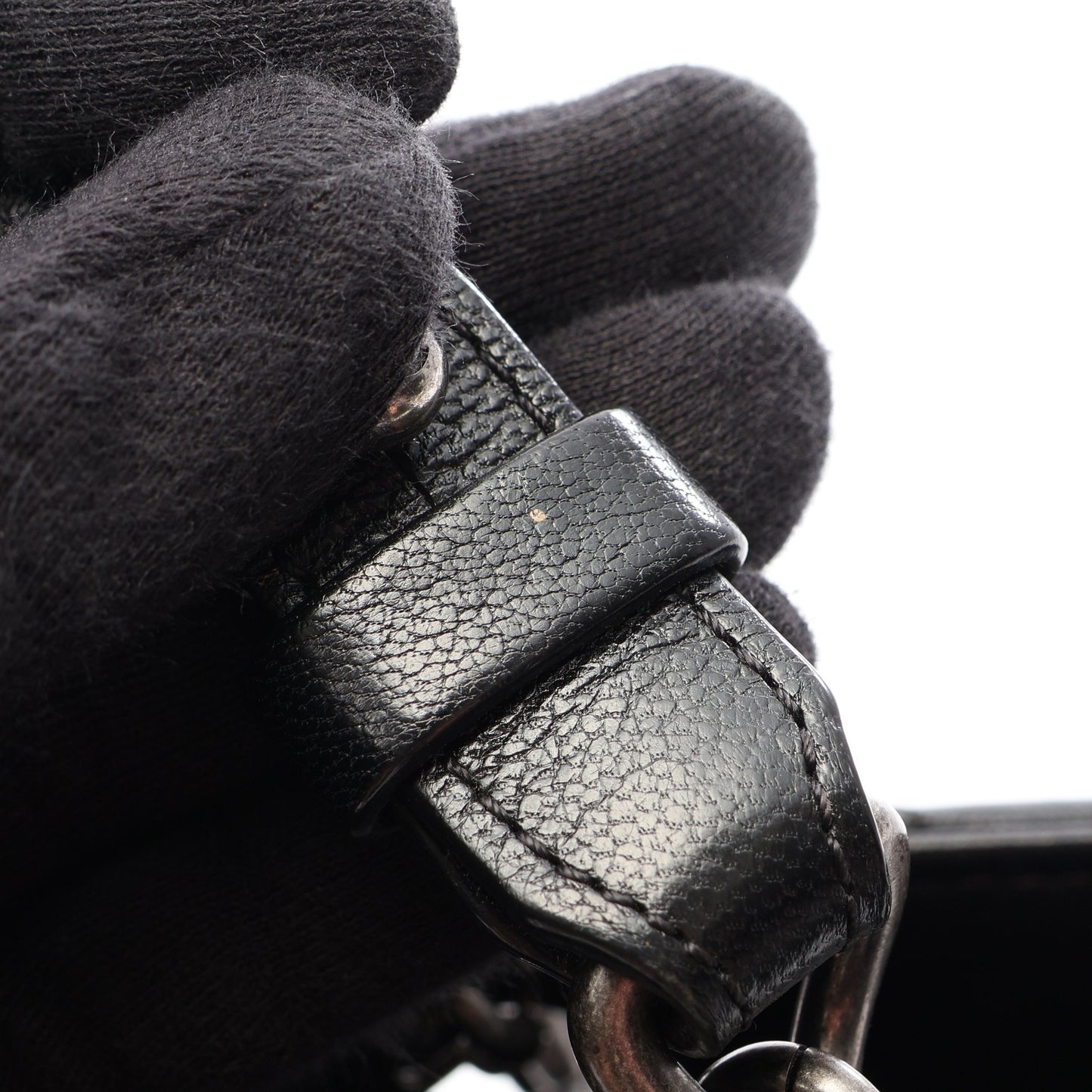 マトラッセ チェーンショルダーバッグ チェーントートバッグ レザー ブラック シルバー金具 シャネル バッグ CHANEL