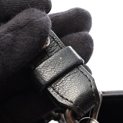 マトラッセ チェーンショルダーバッグ チェーントートバッグ レザー ブラック シルバー金具 シャネル バッグ CHANEL