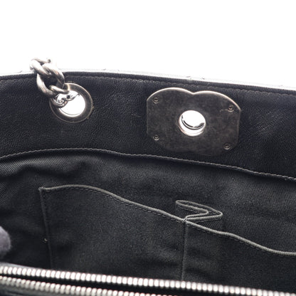 マトラッセ チェーンショルダーバッグ チェーントートバッグ レザー ブラック シルバー金具 シャネル バッグ CHANEL