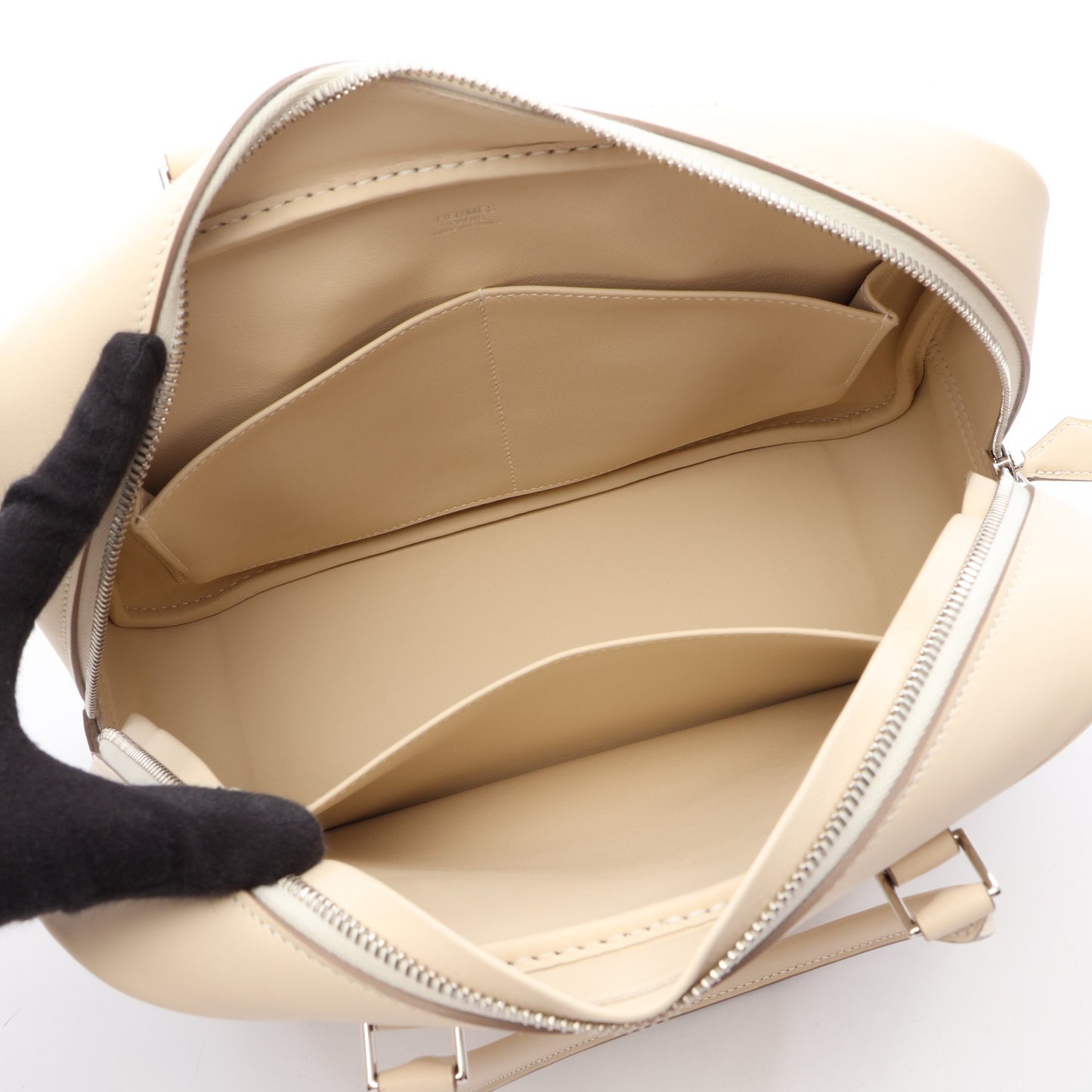 プリュム28 ハンドバッグ ヴォースイフト アイボリー シルバー金具 K刻印 エルメス バッグ HERMES