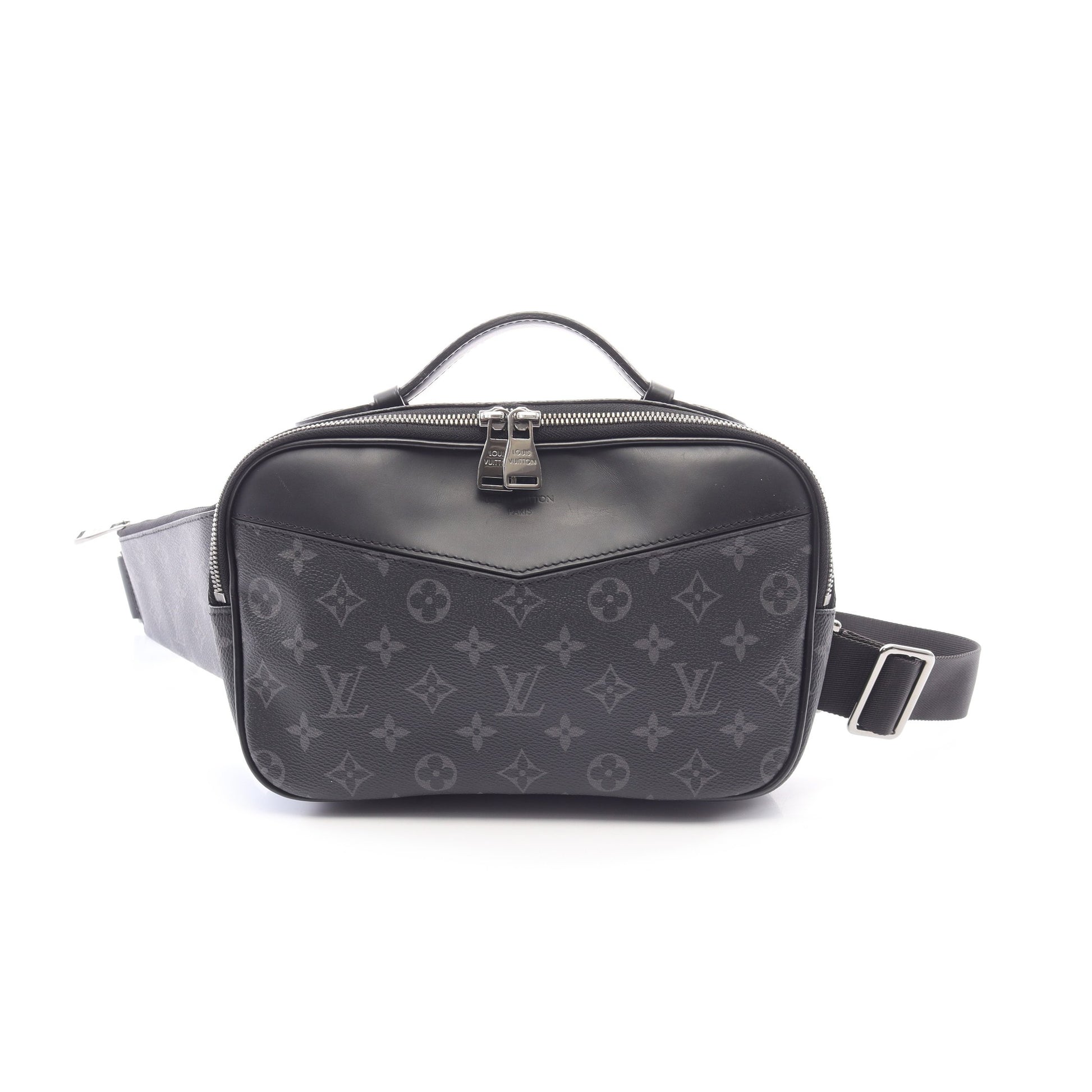 バムバッグ モノグラムエクリプス ボディバッグ ウエストバッグ PVC レザー ブラック ルイヴィトン バッグ LOUIS VUITTON