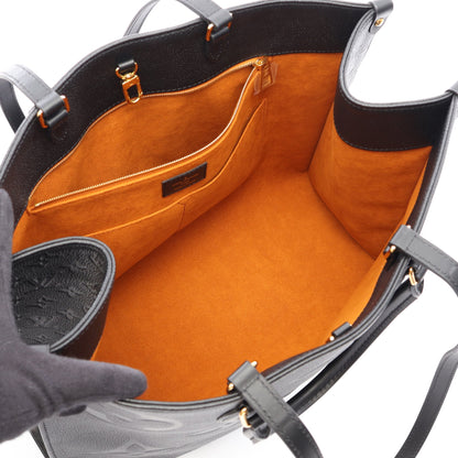 オンザゴーGM モノグラムアンプラント ノワール 2WAY ショルダーバッグ トートバッグ レザー ブラック ルイヴィトン バッグ LOUIS VUITTON