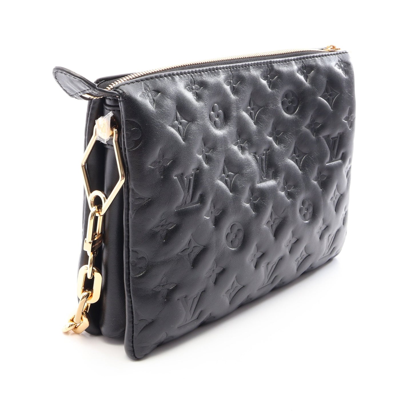 クッサンPM モノグラム ノワール チェーンショルダーバッグ レザー ブラック ルイヴィトン バッグ LOUIS VUITTON