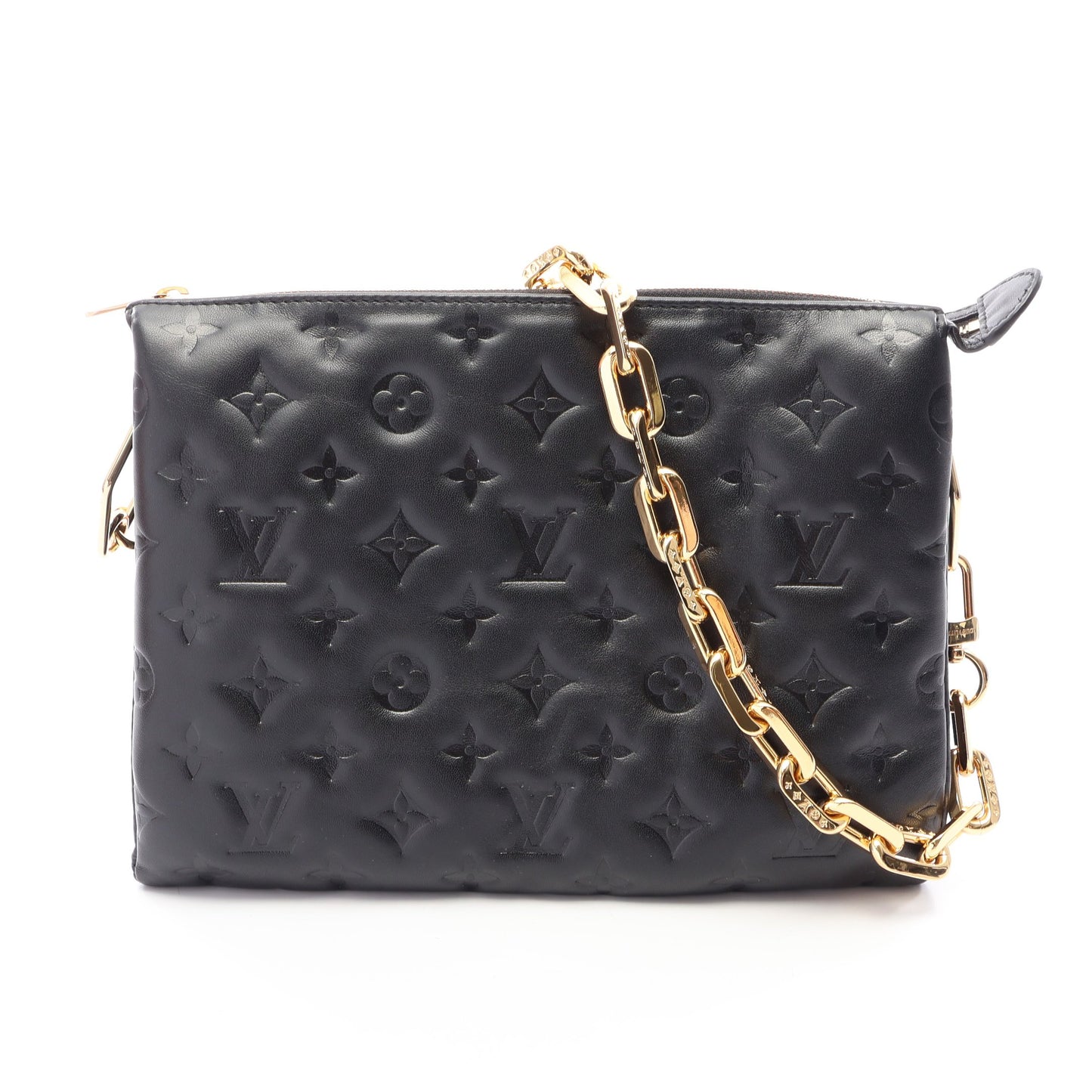 クッサンPM モノグラム ノワール チェーンショルダーバッグ レザー ブラック ルイヴィトン バッグ LOUIS VUITTON