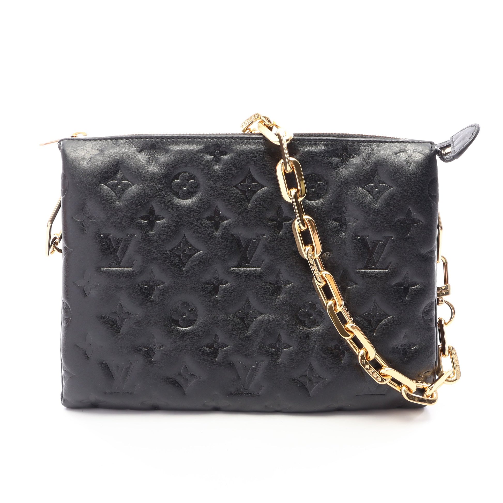 クッサンPM モノグラム ノワール チェーンショルダーバッグ レザー ブラック ルイヴィトン バッグ LOUIS VUITTON