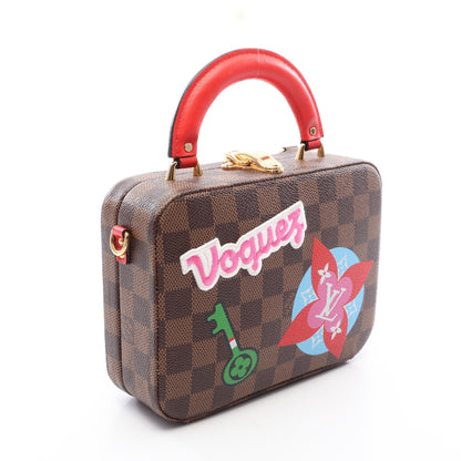 ダミエエベヌ LVストーリーズ ボックス 2WAY ハンドバッグ PVC レザー ブラウン マルチカラー ルイヴィトン バッグ LOUIS VUITTON