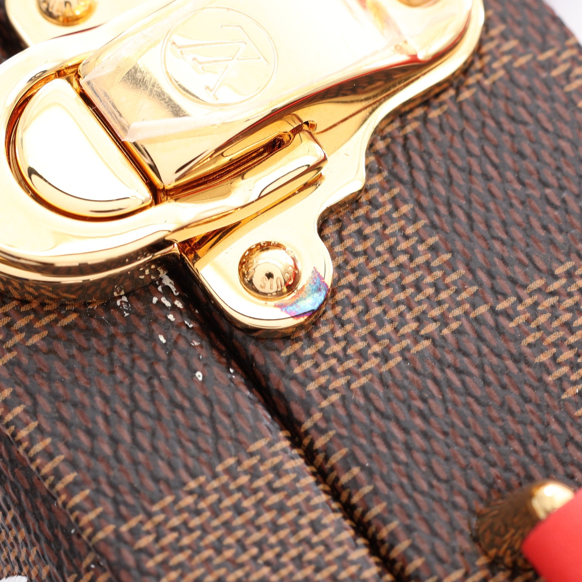 ダミエエベヌ LVストーリーズ ボックス 2WAY ハンドバッグ PVC レザー ブラウン マルチカラー ルイヴィトン バッグ LOUIS VUITTON