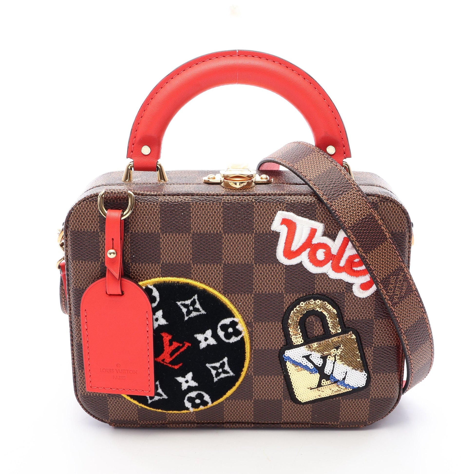ダミエエベヌ LVストーリーズ ボックス 2WAY ハンドバッグ PVC レザー ブラウン マルチカラー ルイヴィトン バッグ LOUIS VUITTON