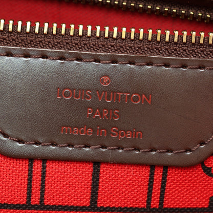 ネヴァーフルMM ダミエエベヌ ショルダーバッグ トートバッグ PVC レザー ブラウン ルイヴィトン バッグ LOUIS VUITTON