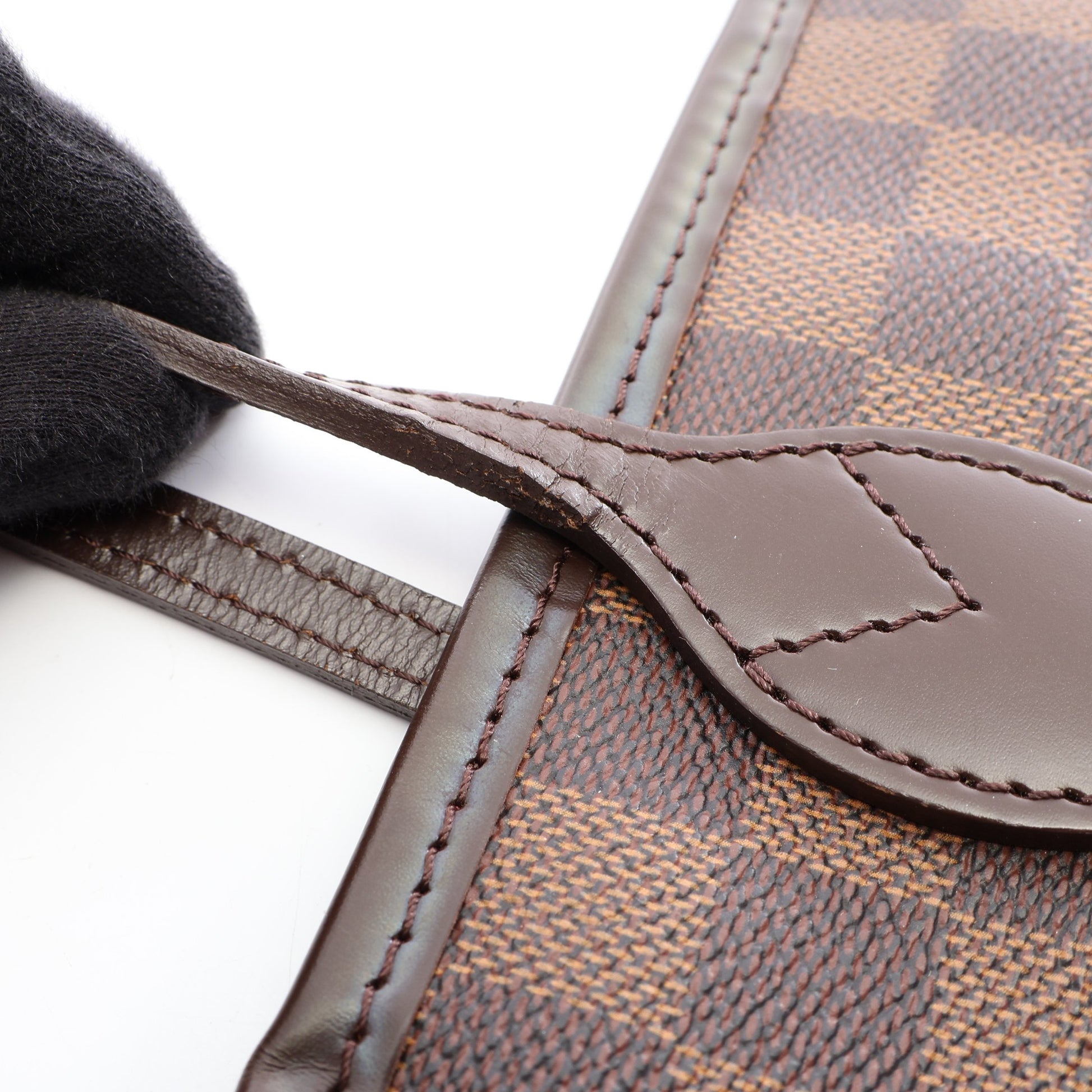 ネヴァーフルMM ダミエエベヌ ショルダーバッグ トートバッグ PVC レザー ブラウン ルイヴィトン バッグ LOUIS VUITTON