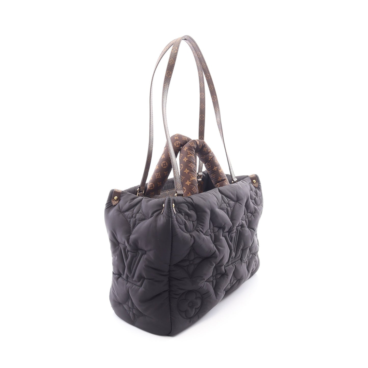 オンザゴーMM LVピロー 2WAY ショルダーバッグ トートバッグ ナイロン PVC ブラック ブラウン ルイヴィトン バッグ LOUIS VUITTON