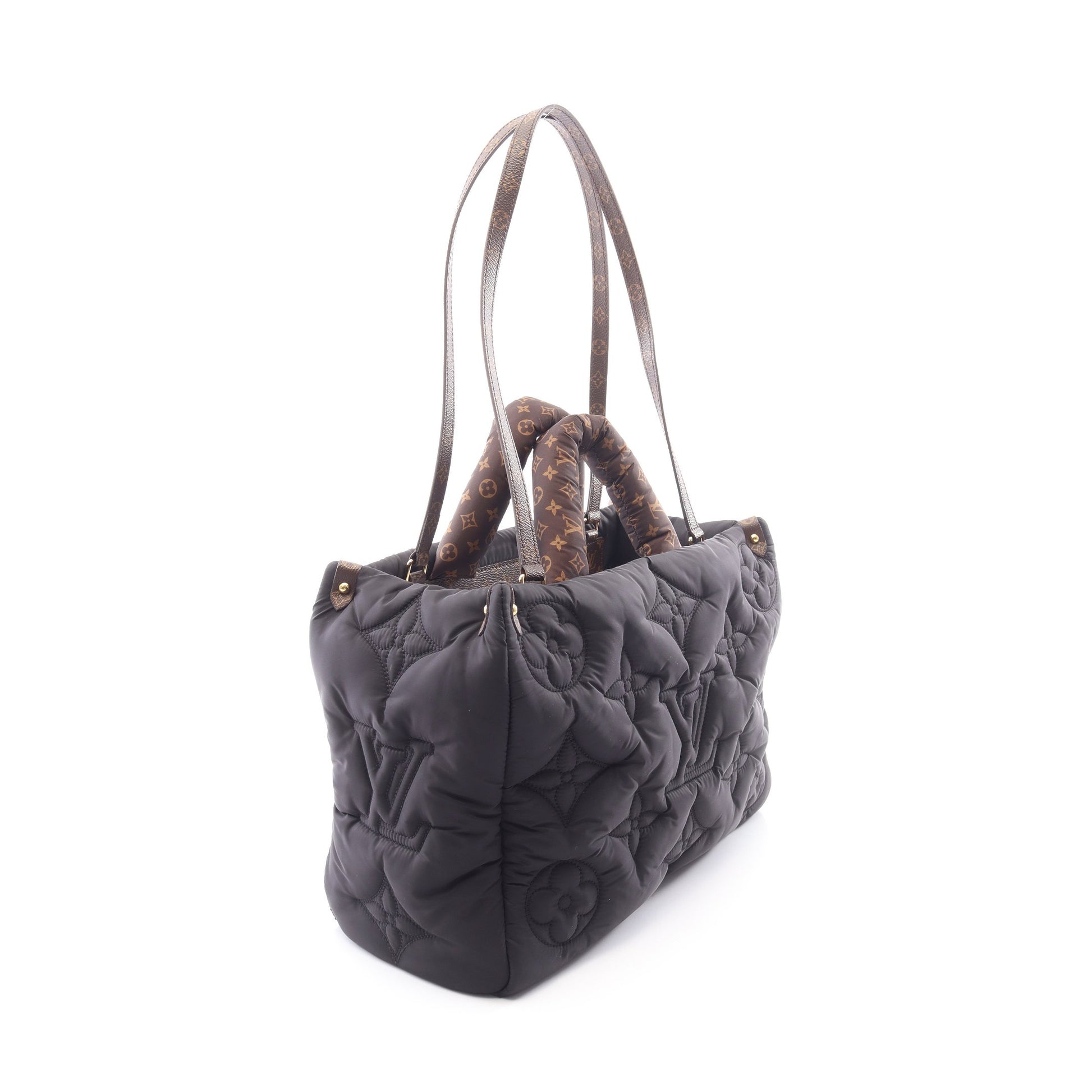 オンザゴーMM LVピロー 2WAY ショルダーバッグ トートバッグ ナイロン PVC ブラック ブラウン ルイヴィトン バッグ LOUIS VUITTON