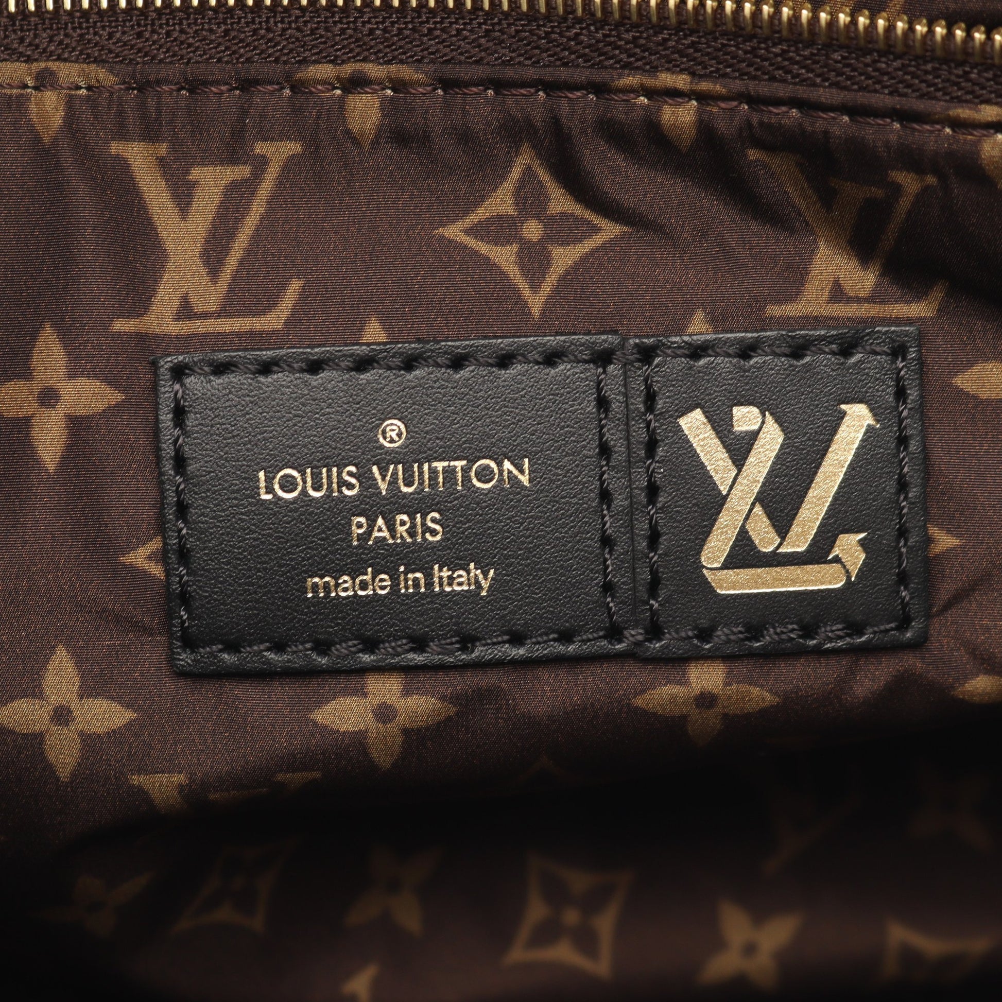 オンザゴーMM LVピロー 2WAY ショルダーバッグ トートバッグ ナイロン PVC ブラック ブラウン ルイヴィトン バッグ LOUIS VUITTON