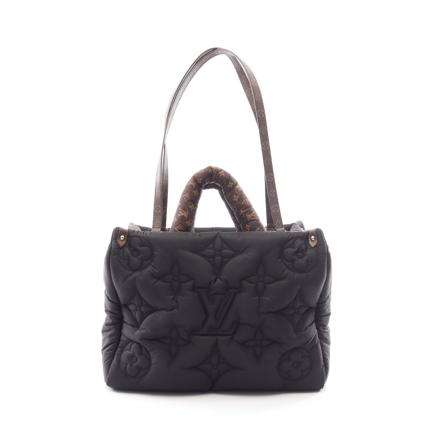オンザゴーMM LVピロー 2WAY ショルダーバッグ トートバッグ ナイロン PVC ブラック ブラウン ルイヴィトン バッグ LOUIS VUITTON