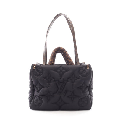 オンザゴーMM LVピロー 2WAY ショルダーバッグ トートバッグ ナイロン PVC ブラック ブラウン ルイヴィトン バッグ LOUIS VUITTON