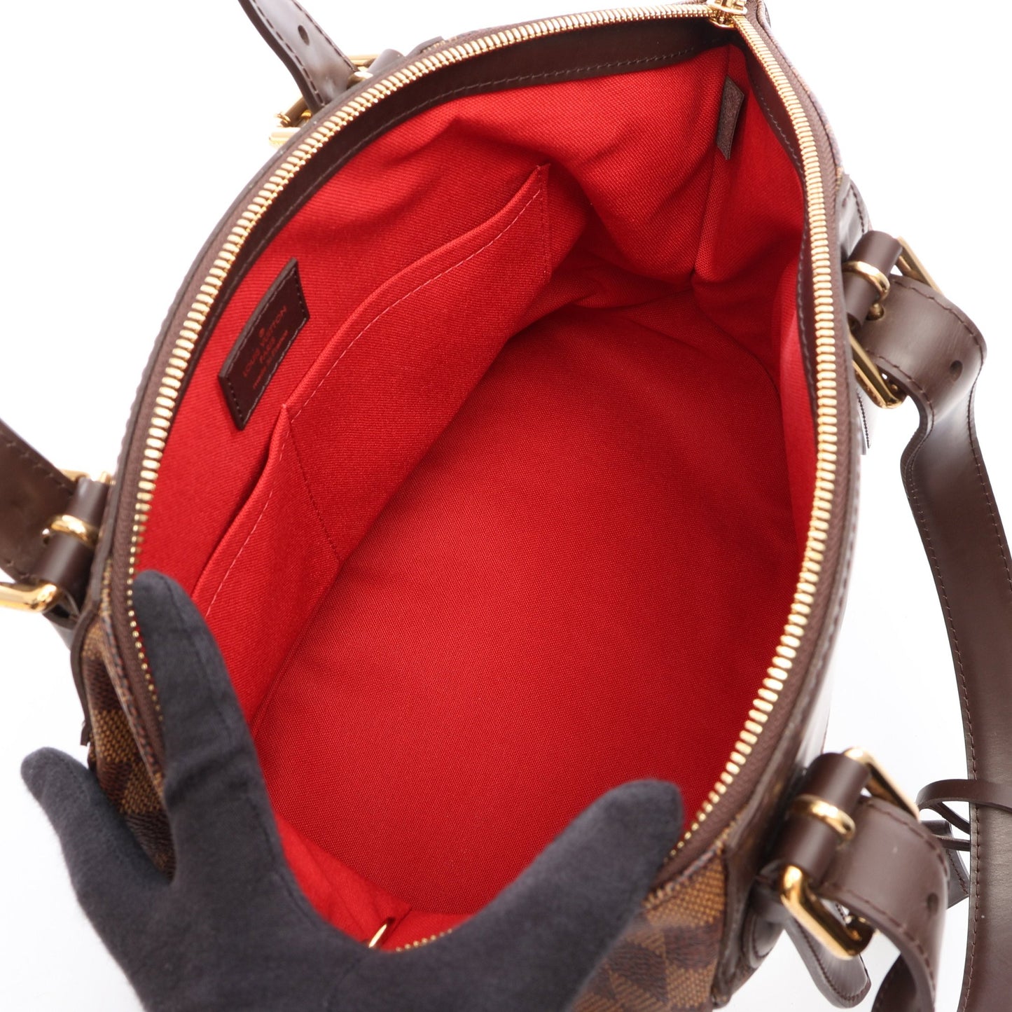 ヴェローナMM ダミエエベヌ ショルダーバッグ PVC レザー ブラウン ルイヴィトン バッグ LOUIS VUITTON