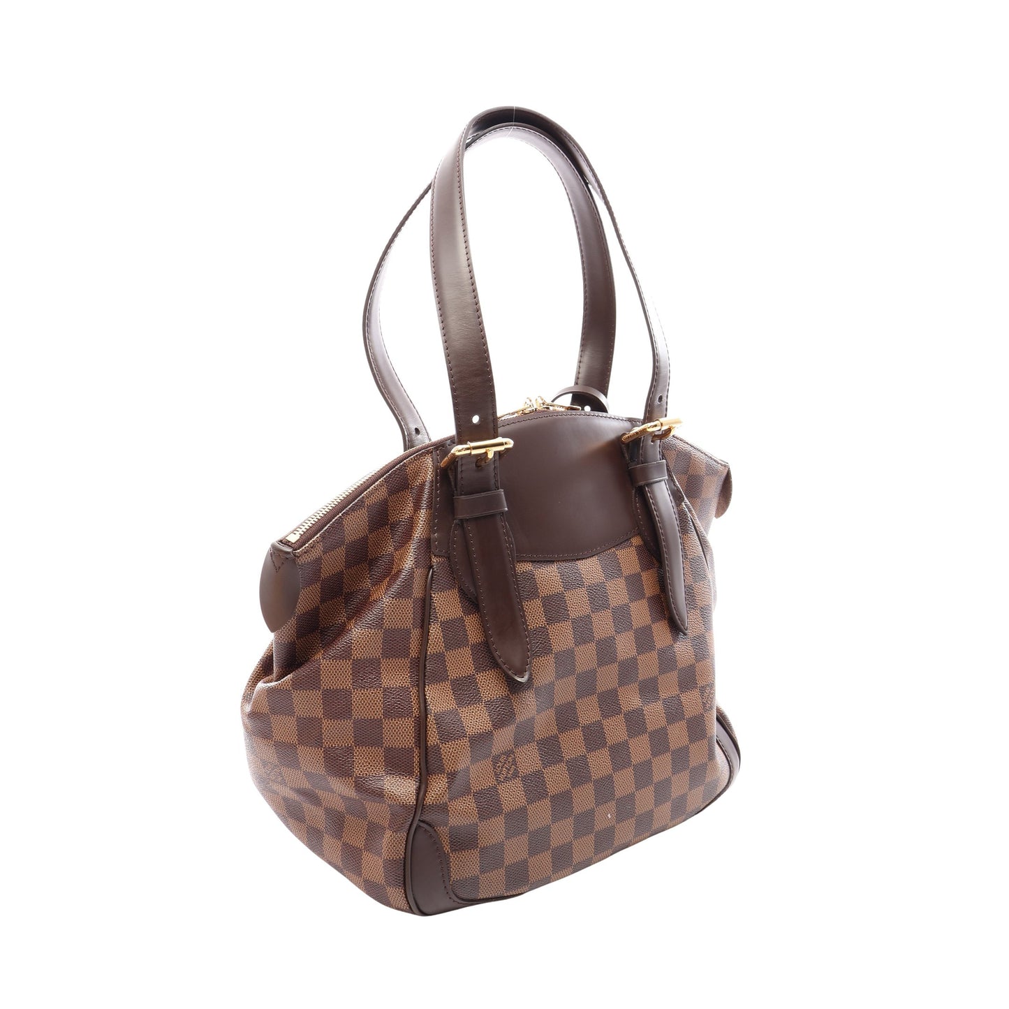 ヴェローナMM ダミエエベヌ ショルダーバッグ PVC レザー ブラウン ルイヴィトン バッグ LOUIS VUITTON