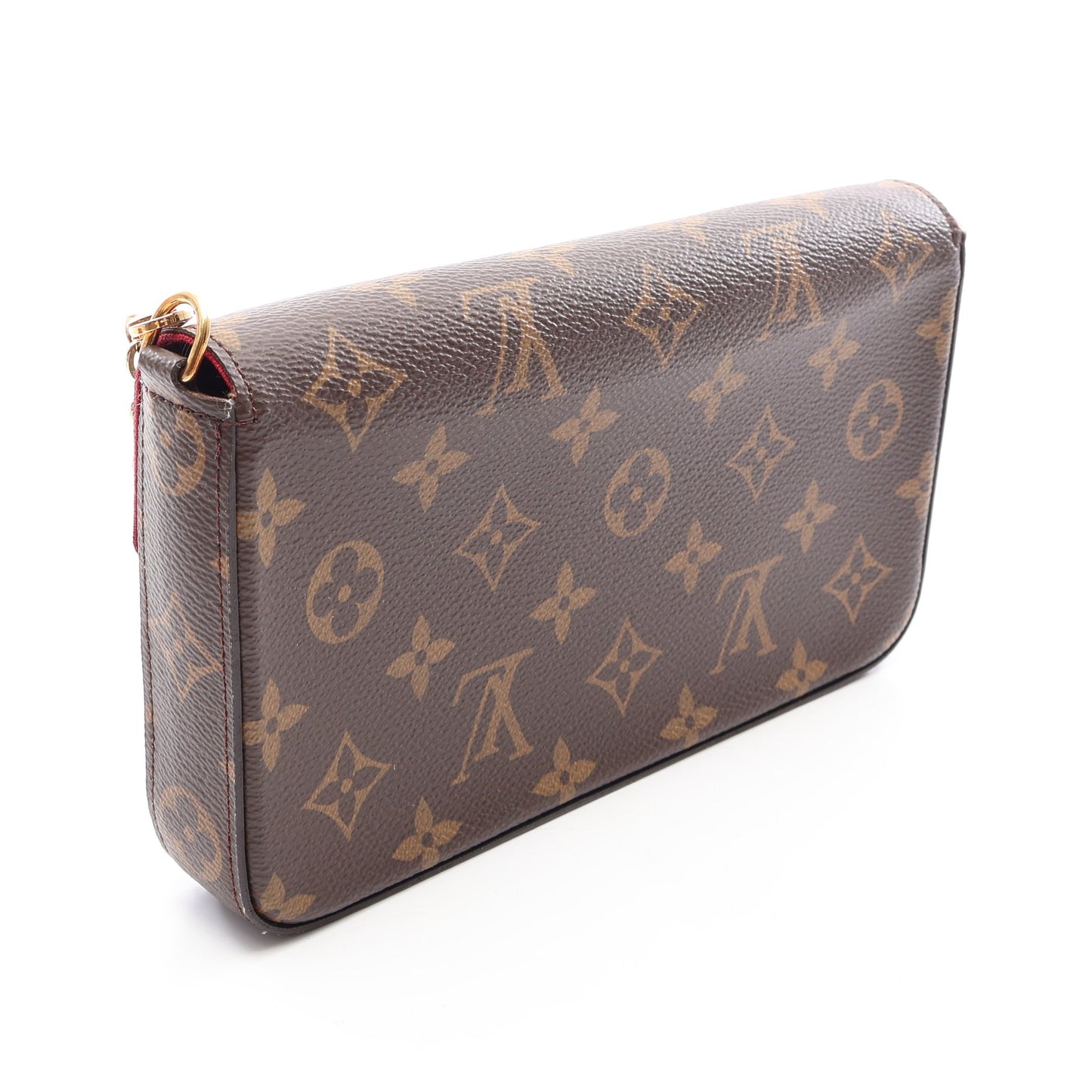 ポシェット フェリシー モノグラム フューシャ チェーンウォレット PVC レザー ブラウン ルイヴィトン バッグ LOUIS VUITTON