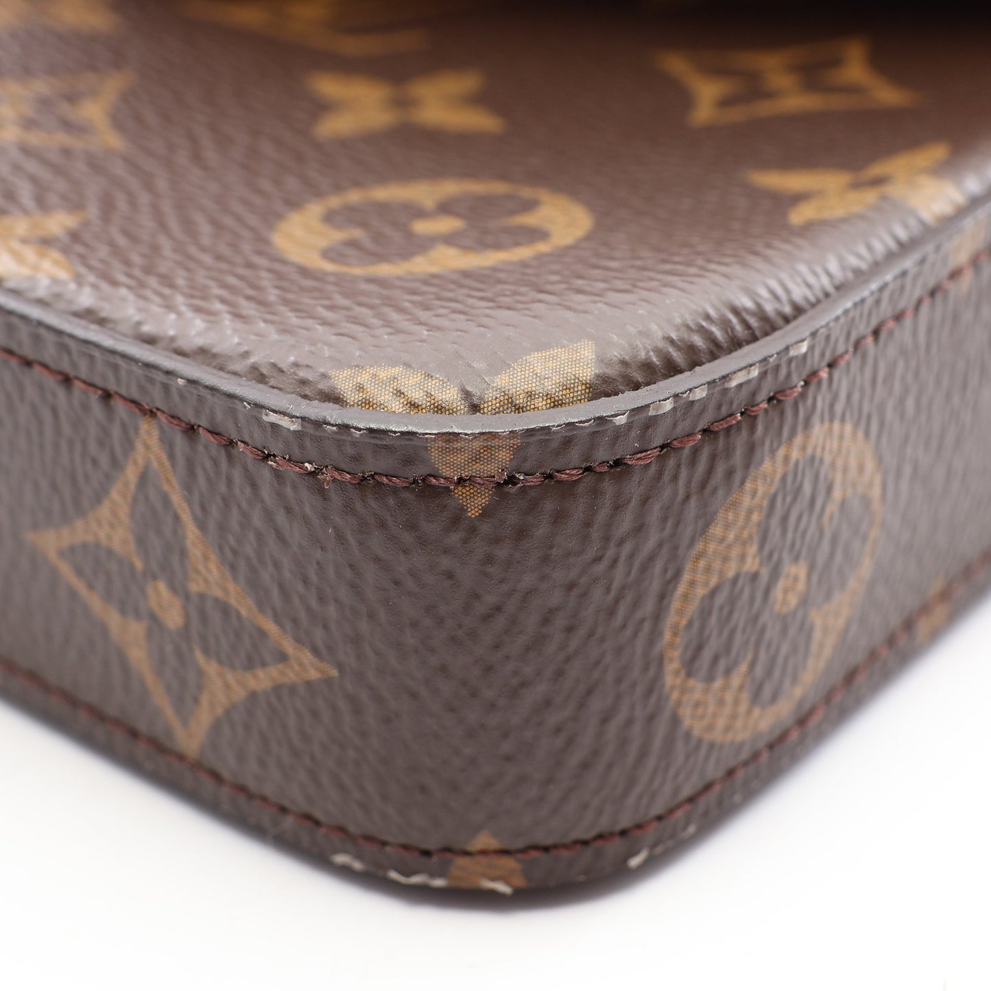 ポシェット フェリシー モノグラム フューシャ チェーンウォレット PVC レザー ブラウン ルイヴィトン バッグ LOUIS VUITTON