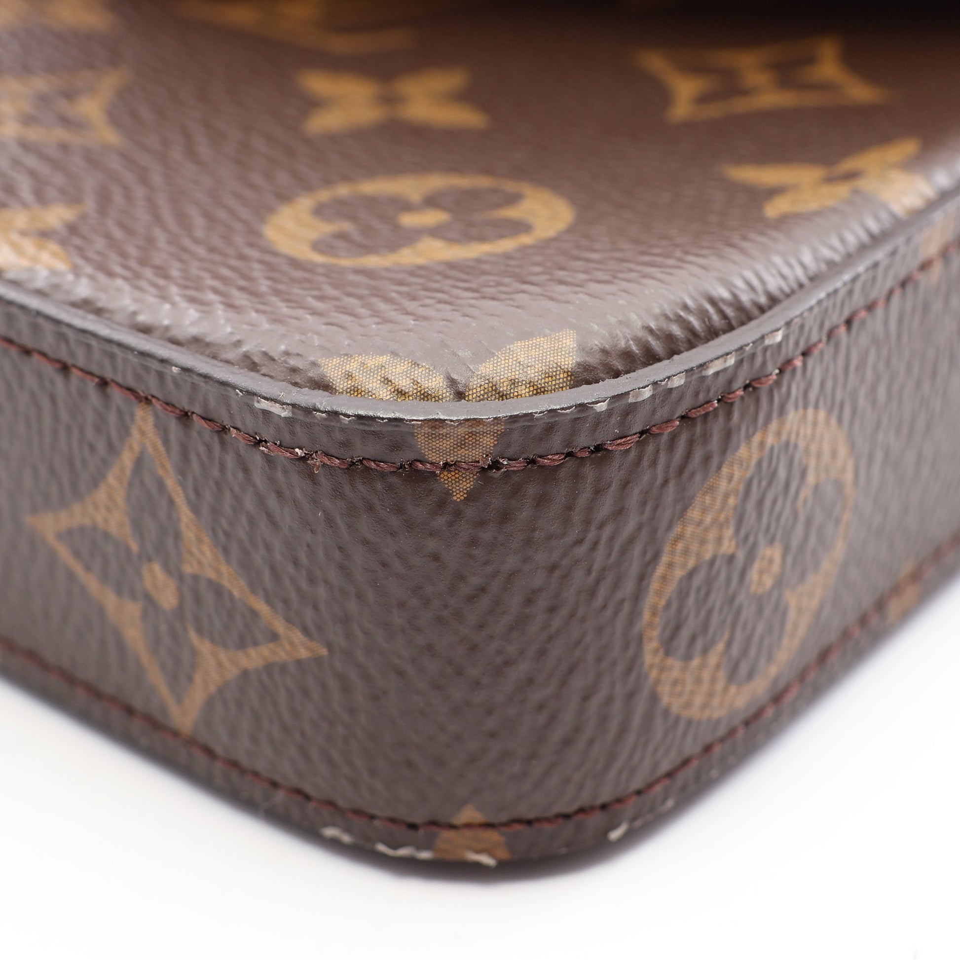 ポシェット フェリシー モノグラム フューシャ チェーンウォレット PVC レザー ブラウン ルイヴィトン バッグ LOUIS VUITTON
