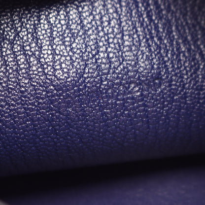 クリック16 ブルーアンクル ショルダーバッグ シェーブル ダークブルー ゴールド金具 D刻印 エルメス バッグ HERMES