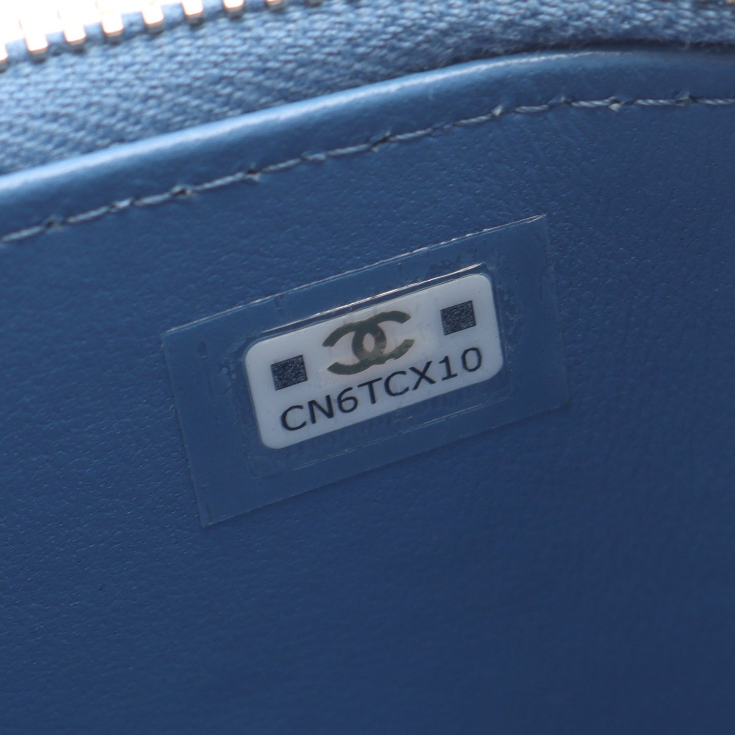 マトラッセ バニティ チェーンショルダーバッグ デニム ブルー シルバー金具 シャネル バッグ CHANEL