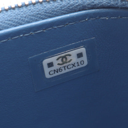 マトラッセ バニティ チェーンショルダーバッグ デニム ブルー シルバー金具 シャネル バッグ CHANEL