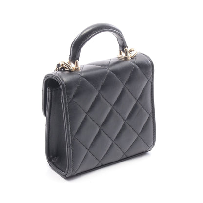 トレンディCC チェーンショルダーバッグ ラムスキン ブラック ゴールド金具 シャネル バッグ CHANEL