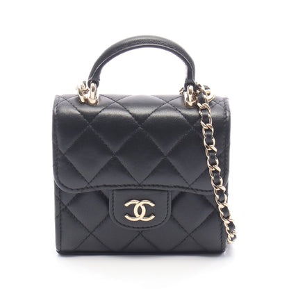 トレンディCC チェーンショルダーバッグ ラムスキン ブラック ゴールド金具 シャネル バッグ CHANEL