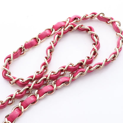 ミニマトラッセ チェーンショルダーバッグ ラムスキン ピンク ゴールド金具 シャネル バッグ CHANEL