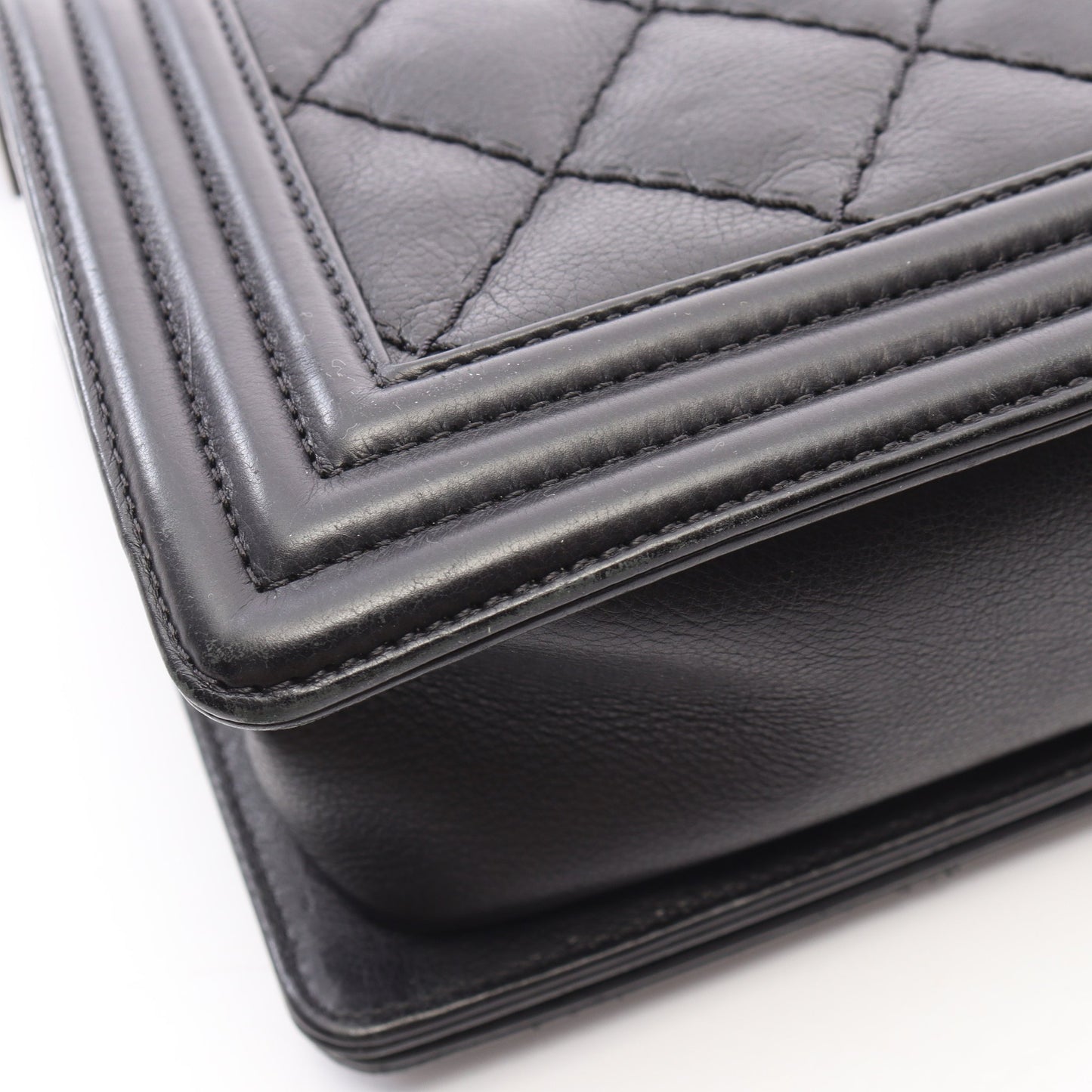 ボーイシャネル チェーンショルダーバッグ ラムスキン ブラック シルバー金具 シャネル バッグ CHANEL