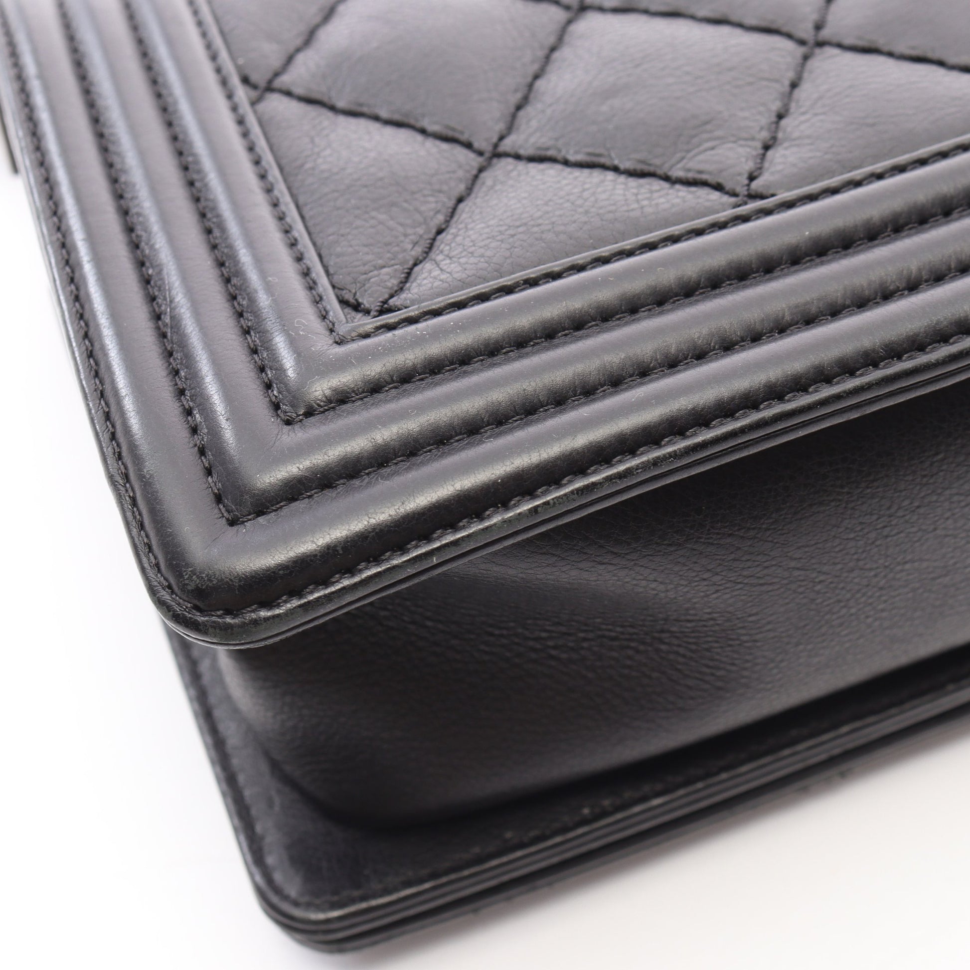 ボーイシャネル チェーンショルダーバッグ ラムスキン ブラック シルバー金具 シャネル バッグ CHANEL