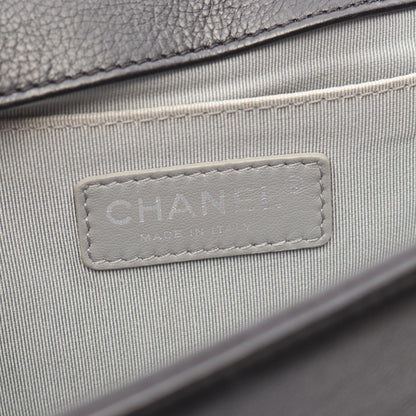 ボーイシャネル チェーンショルダーバッグ ラムスキン ブラック シルバー金具 シャネル バッグ CHANEL