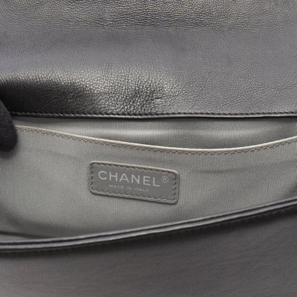 ボーイシャネル チェーンショルダーバッグ ラムスキン ブラック シルバー金具 シャネル バッグ CHANEL