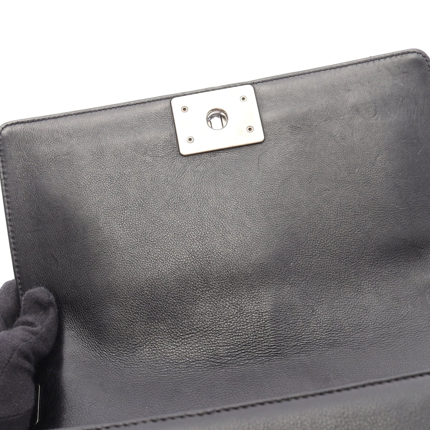 ボーイシャネル チェーンショルダーバッグ ラムスキン ブラック シルバー金具 シャネル バッグ CHANEL