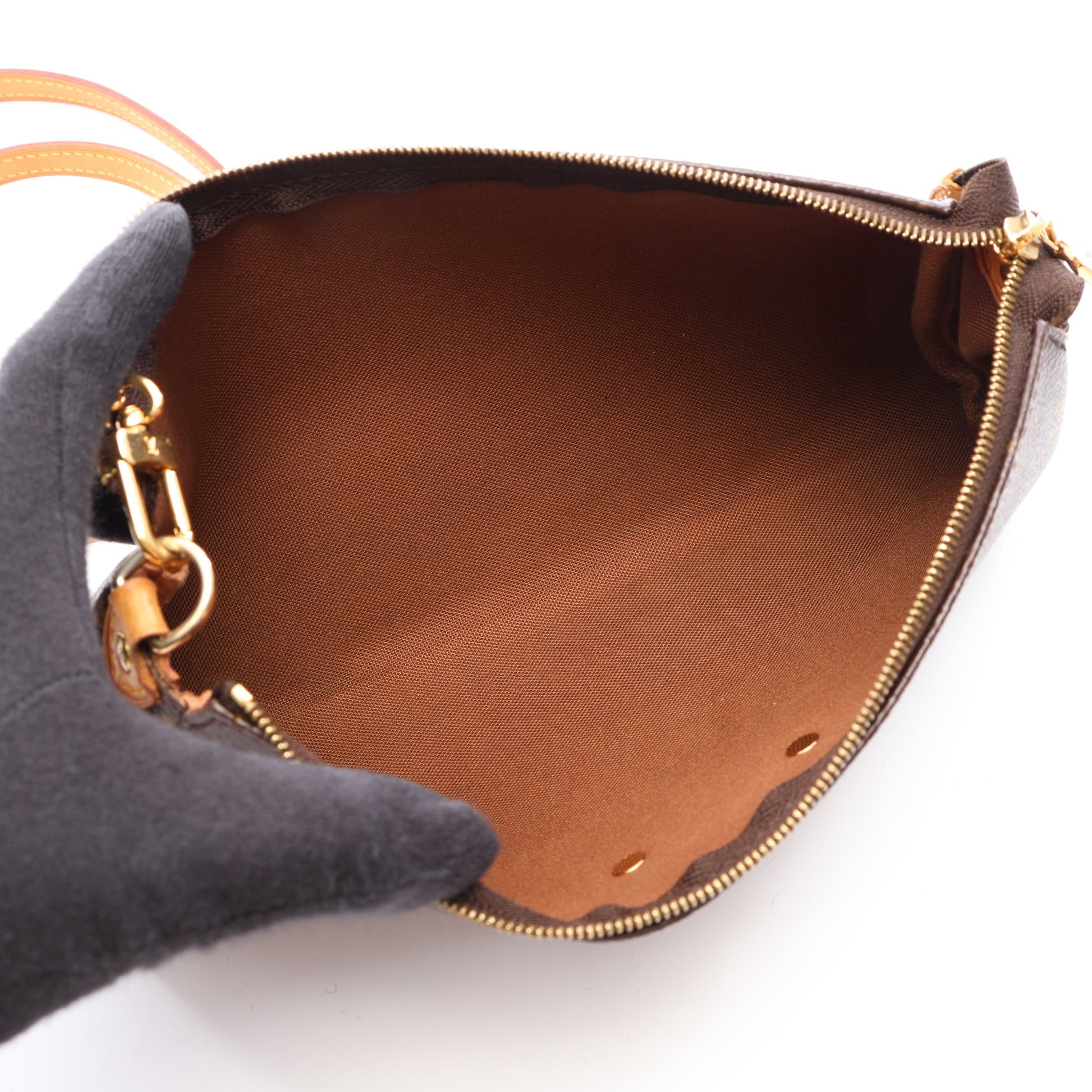 エヴァ モノグラム 2WAY チェーンショルダーバッグ PVC レザー ブラウン ルイヴィトン バッグ LOUIS VUITTON