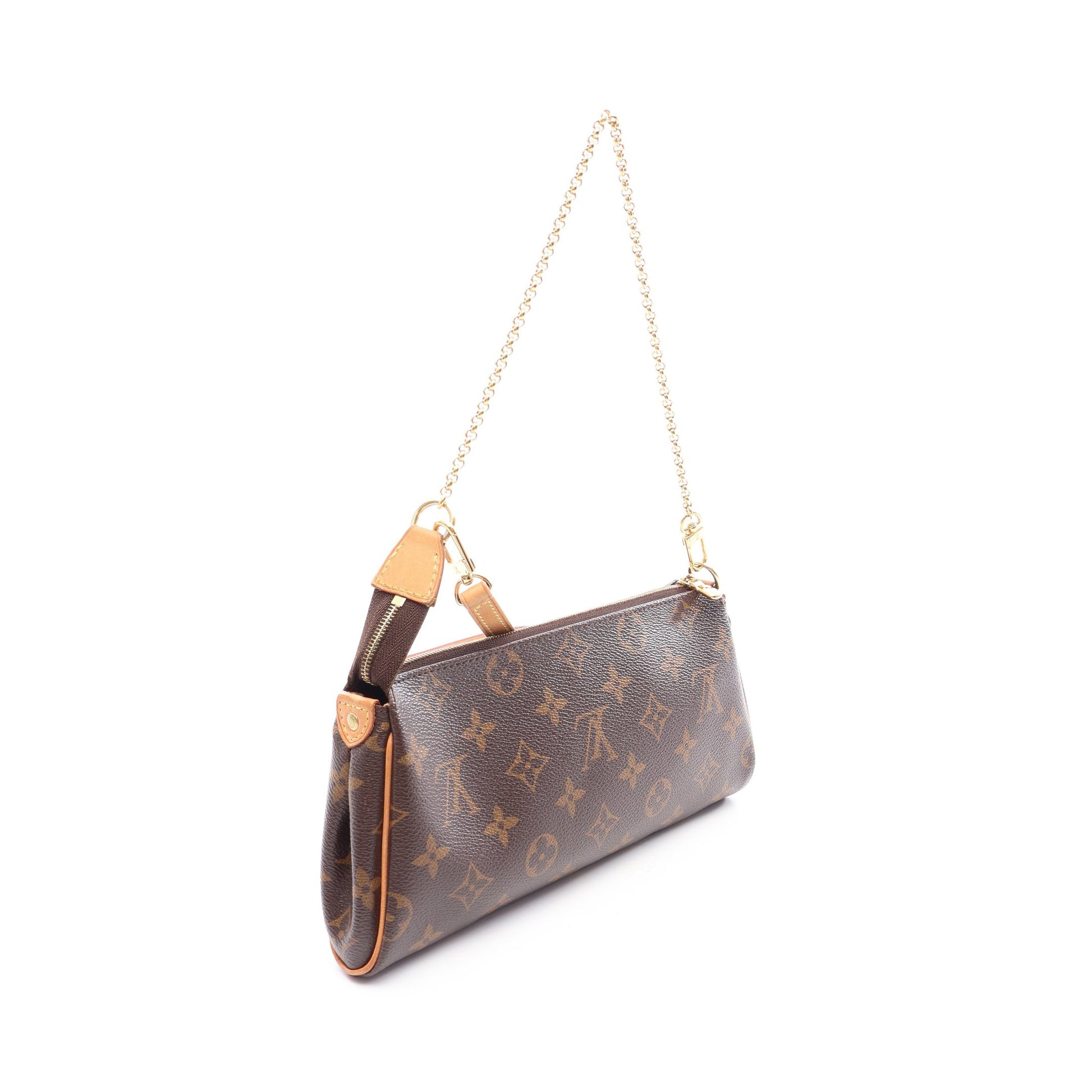 エヴァ モノグラム 2WAY チェーンショルダーバッグ PVC レザー ブラウン ルイヴィトン バッグ LOUIS VUITTON
