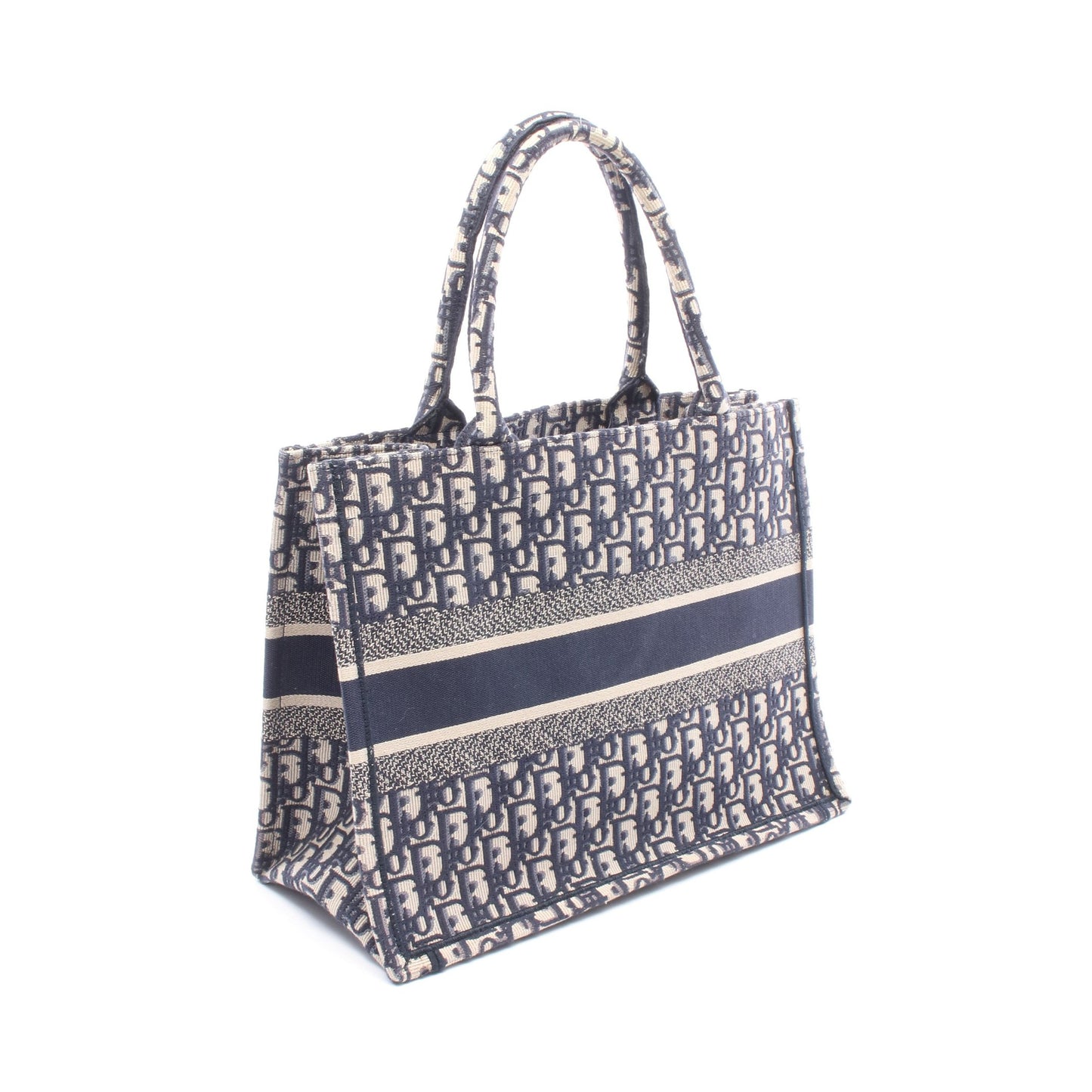 BOOK TOTE ブックトート ミディアム ハンドバッグ トートバッグ キャンバス ネイビー ベージュ クリスチャンディオール バッグ Christian Dior