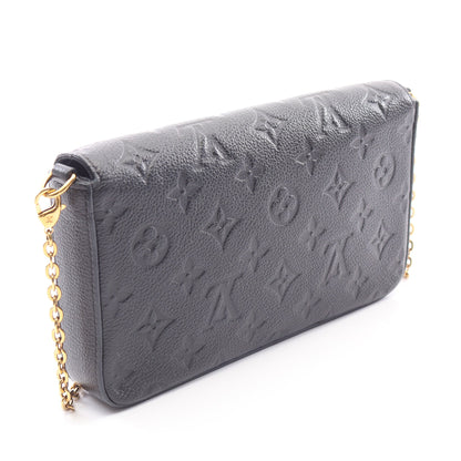 ポシェット フェリシー モノグラムアンプラント ノワール チェーンウォレット レザー ブラック ルイヴィトン バッグ LOUIS VUITTON