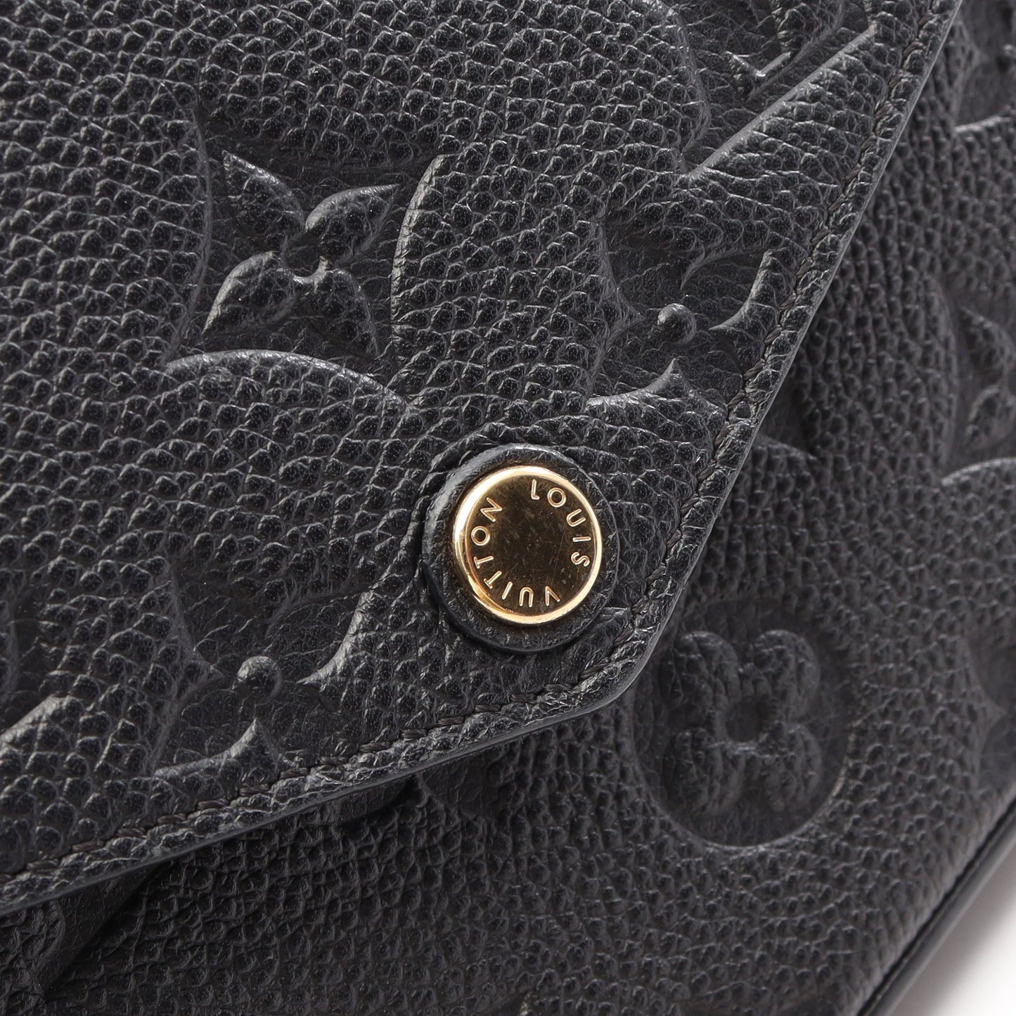 ポシェット フェリシー モノグラムアンプラント ノワール チェーンウォレット レザー ブラック ルイヴィトン バッグ LOUIS VUITTON
