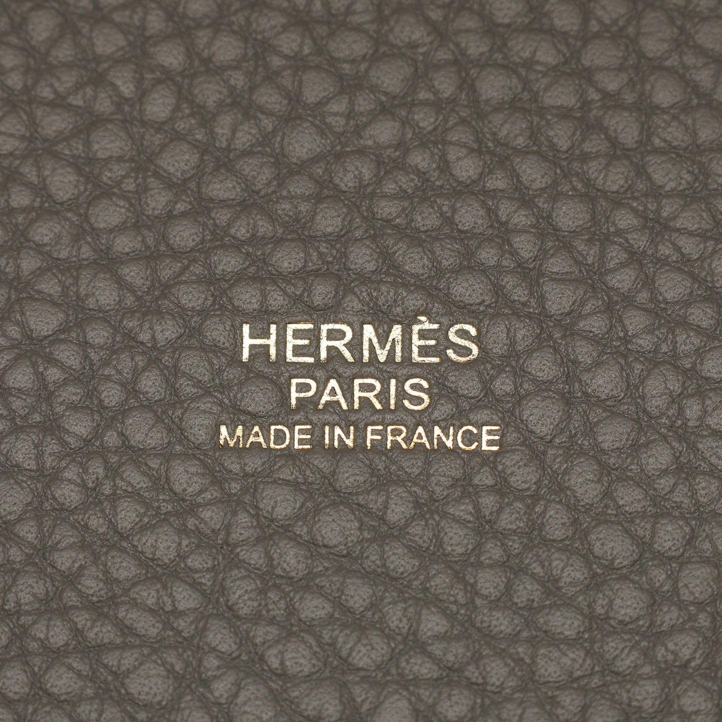ピコタンロックPM ハンドバッグ トリヨンクレマンス グレー ゴールド金具 U刻印 エルメス バッグ HERMES