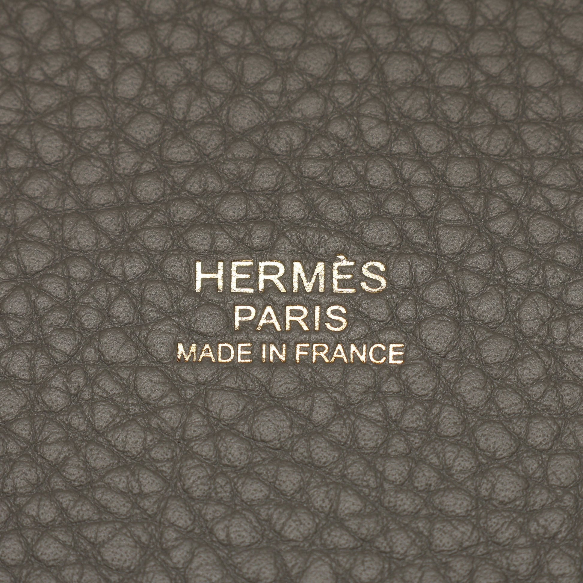 ピコタンロックPM ハンドバッグ トリヨンクレマンス グレー ゴールド金具 U刻印 エルメス バッグ HERMES