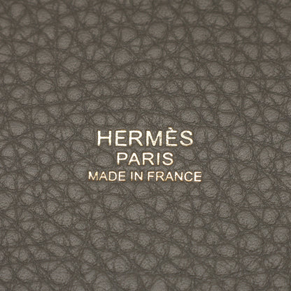 ピコタンロックPM ハンドバッグ トリヨンクレマンス グレー ゴールド金具 U刻印 エルメス バッグ HERMES
