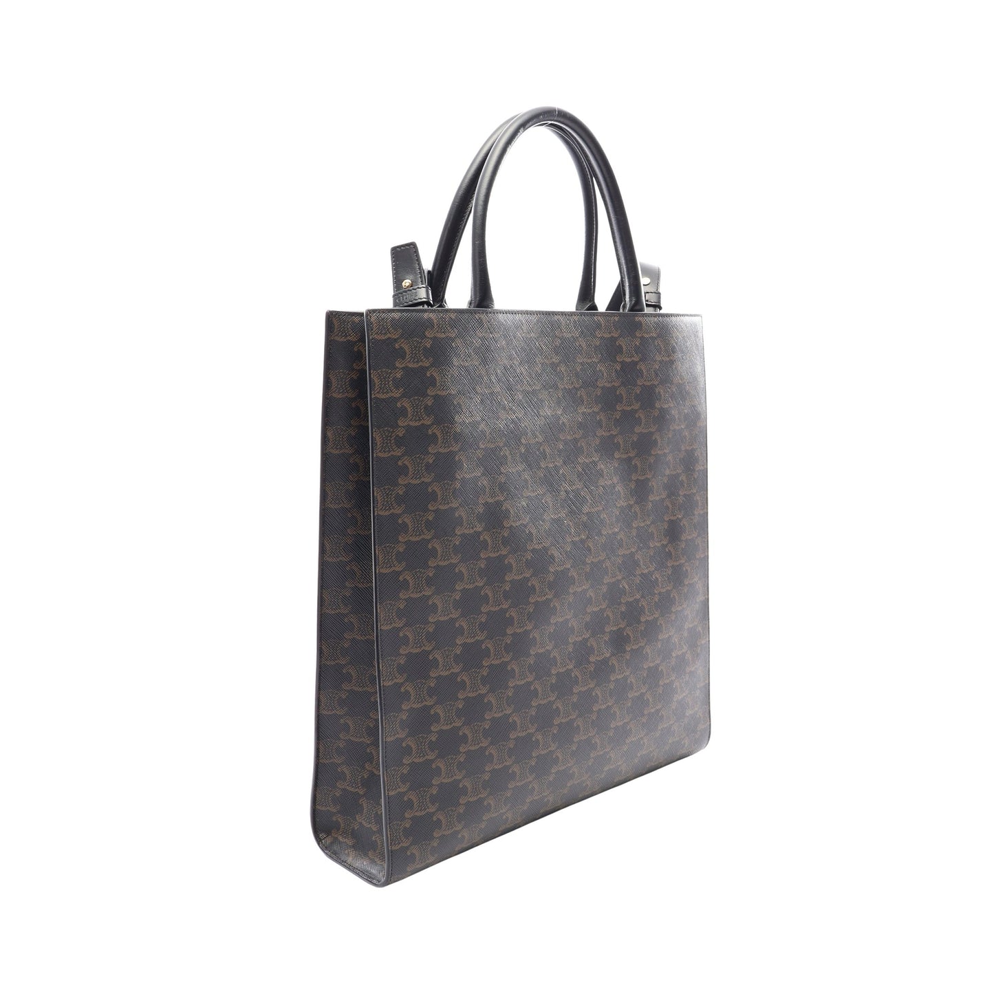ミディアム バーティカル カバ トリオンフ 2WAY ハンドバッグ トートバッグ PVC レザー ブラック ブラウン セリーヌ バッグ CELINE